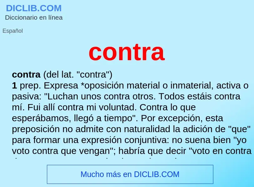 Что такое contra - определение