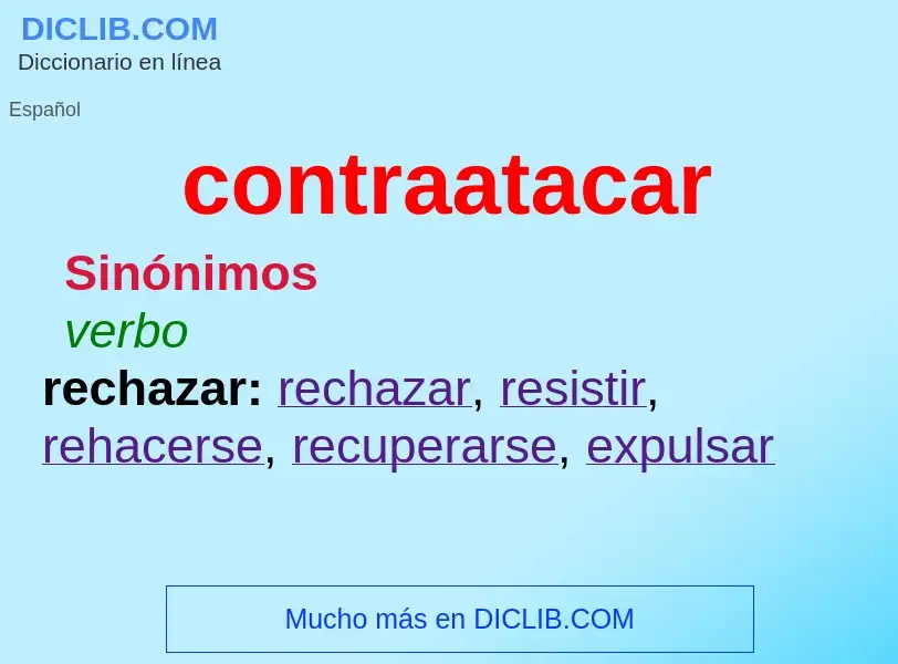 What is contraatacar - meaning and definition