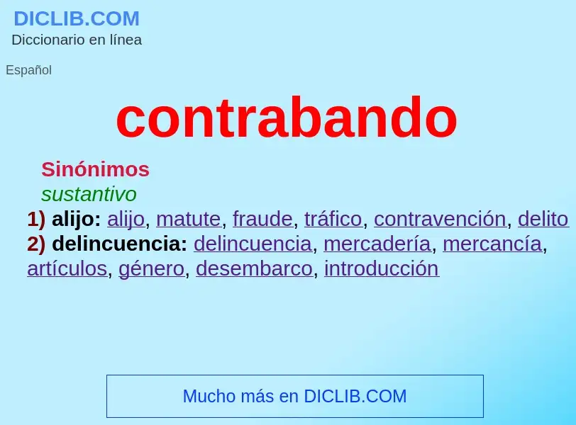 Wat is contrabando - definition