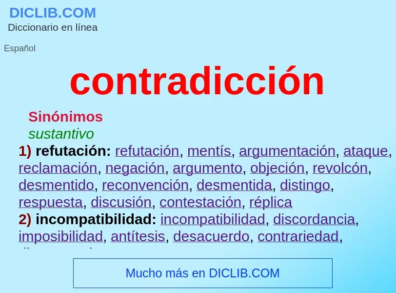 Wat is contradicción - definition