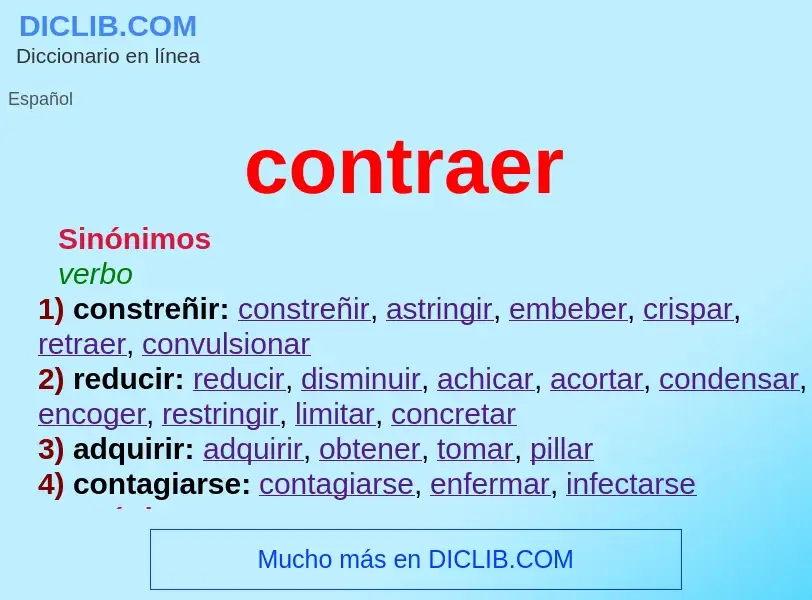 O que é contraer - definição, significado, conceito