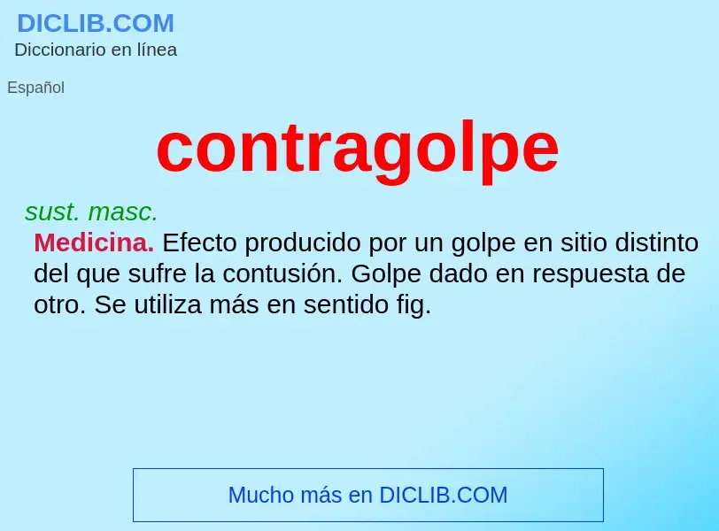 ¿Qué es contragolpe? - significado y definición