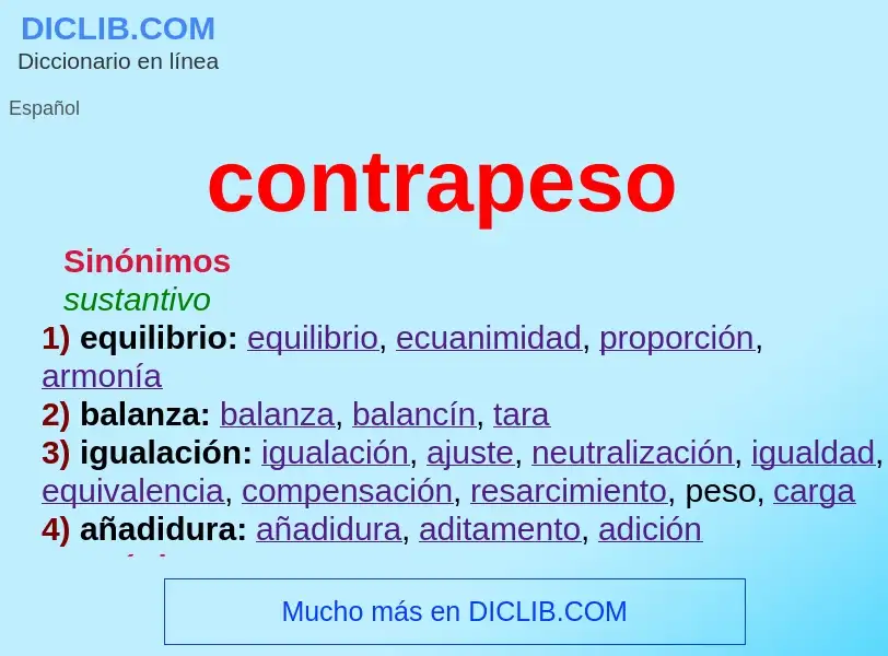 What is contrapeso - meaning and definition