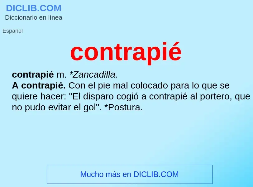 What is contrapié - meaning and definition