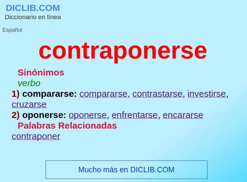 Wat is contraponerse - definition