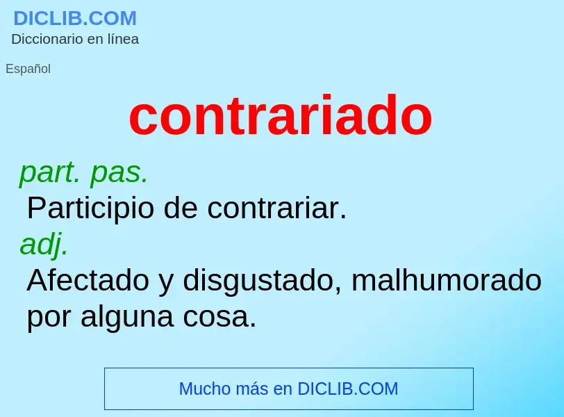 Wat is contrariado - definition