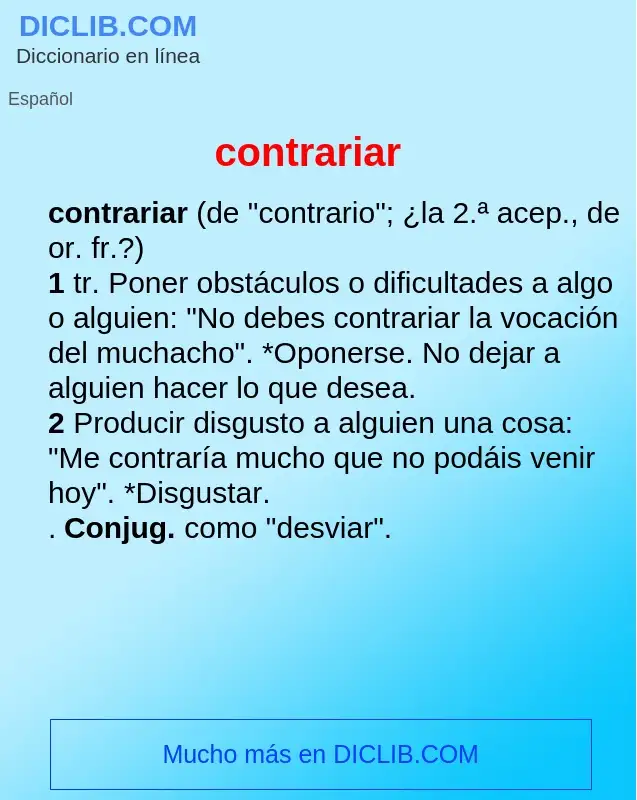 Wat is contrariar - definition