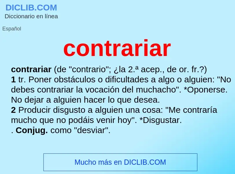 What is contrariar - definition