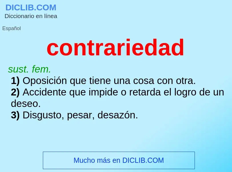 Wat is contrariedad - definition