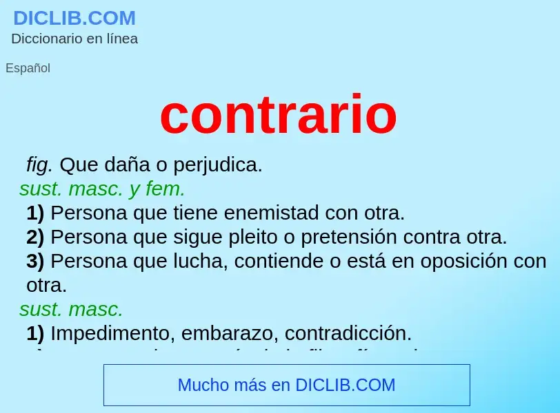 What is contrario - meaning and definition