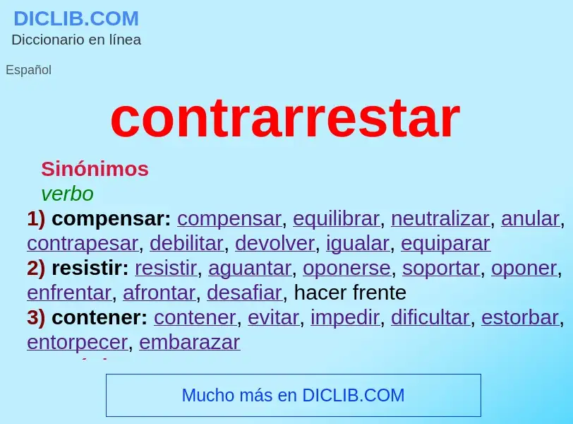 What is contrarrestar - definition