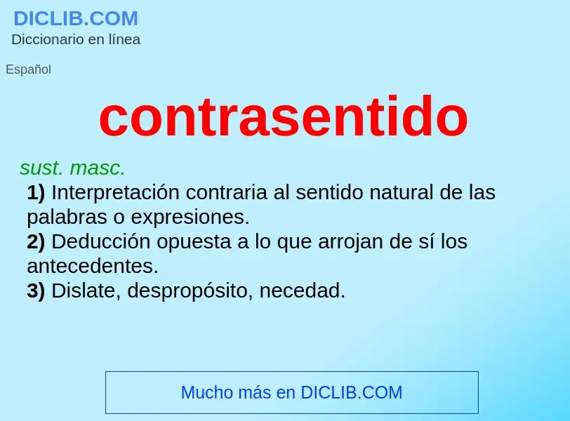 What is contrasentido - meaning and definition