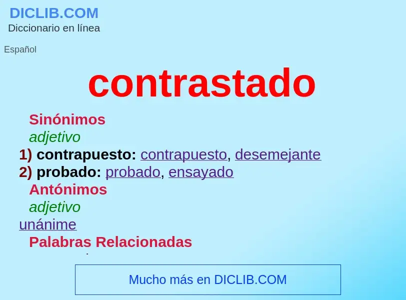 What is contrastado - definition