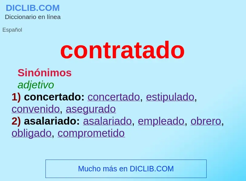 What is contratado - definition