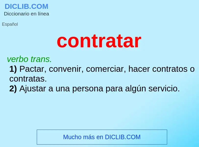 Wat is contratar - definition