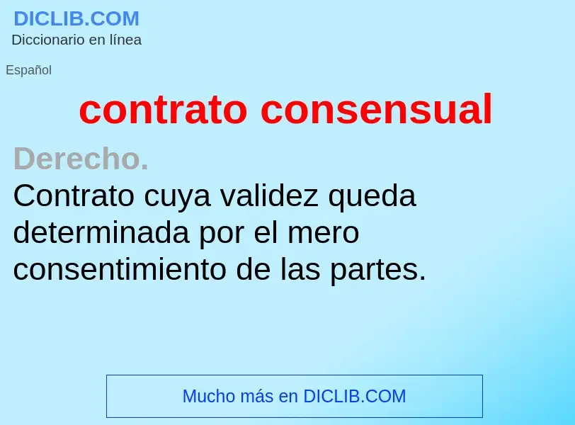 ¿Qué es contrato consensual? - significado y definición