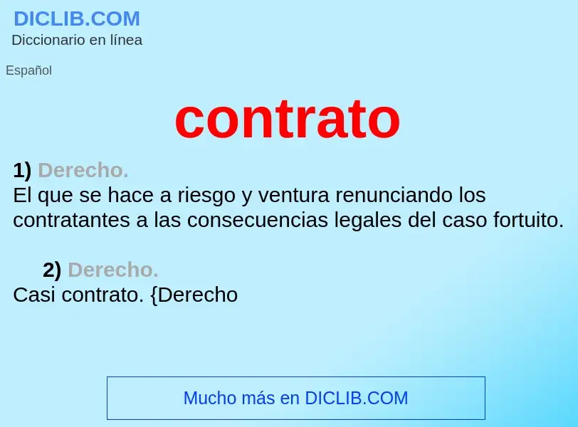 What is contrato - meaning and definition