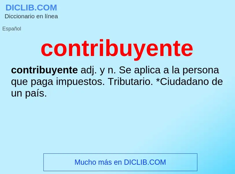 Wat is contribuyente - definition