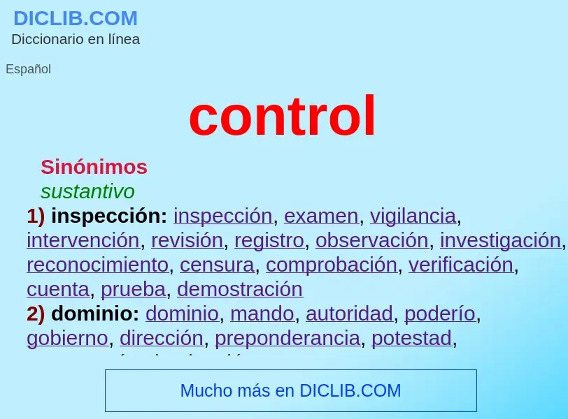 O que é control - definição, significado, conceito