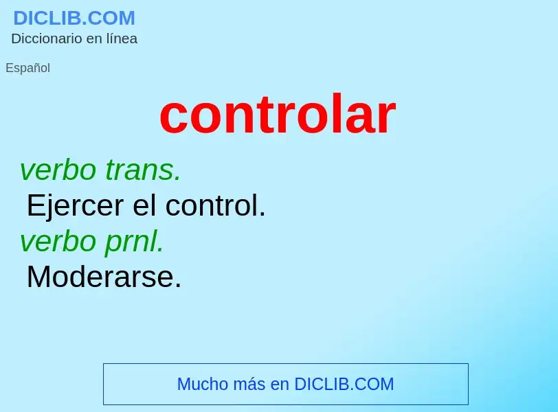 What is controlar - definition