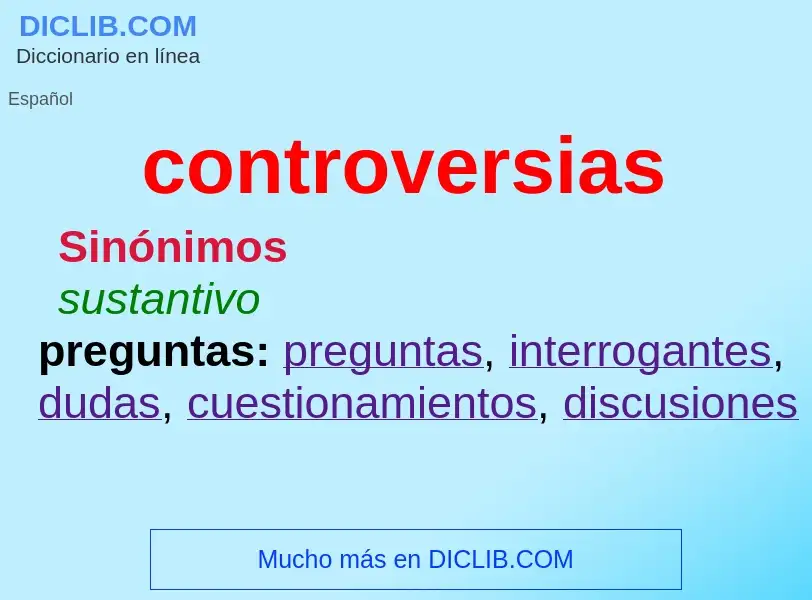 What is controversias - meaning and definition