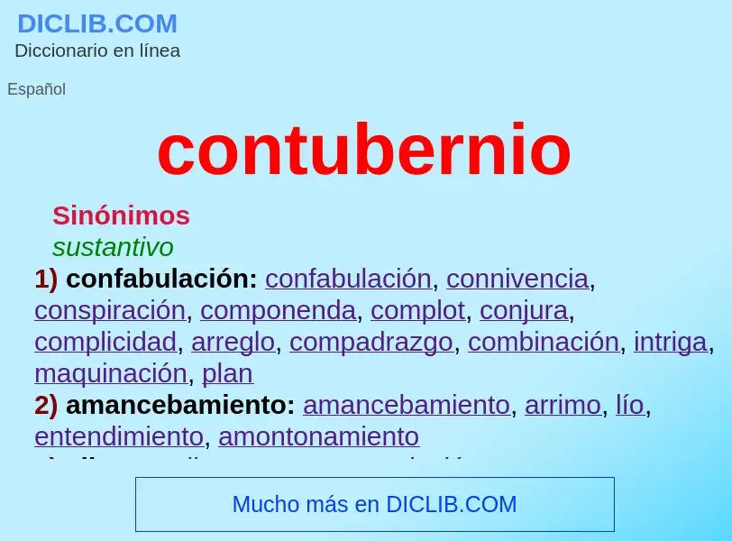 O que é contubernio - definição, significado, conceito