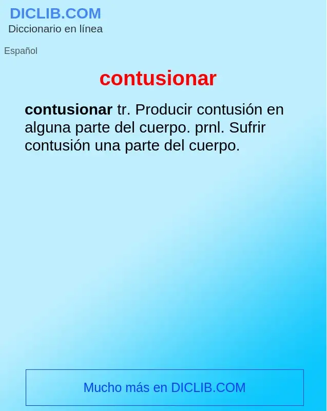 Wat is contusionar - definition