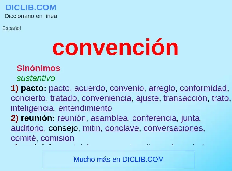 What is convención - meaning and definition