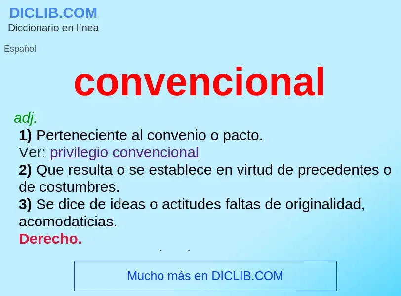 What is convencional - definition