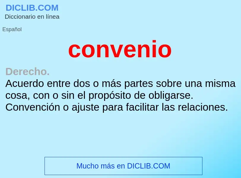 What is convenio - meaning and definition