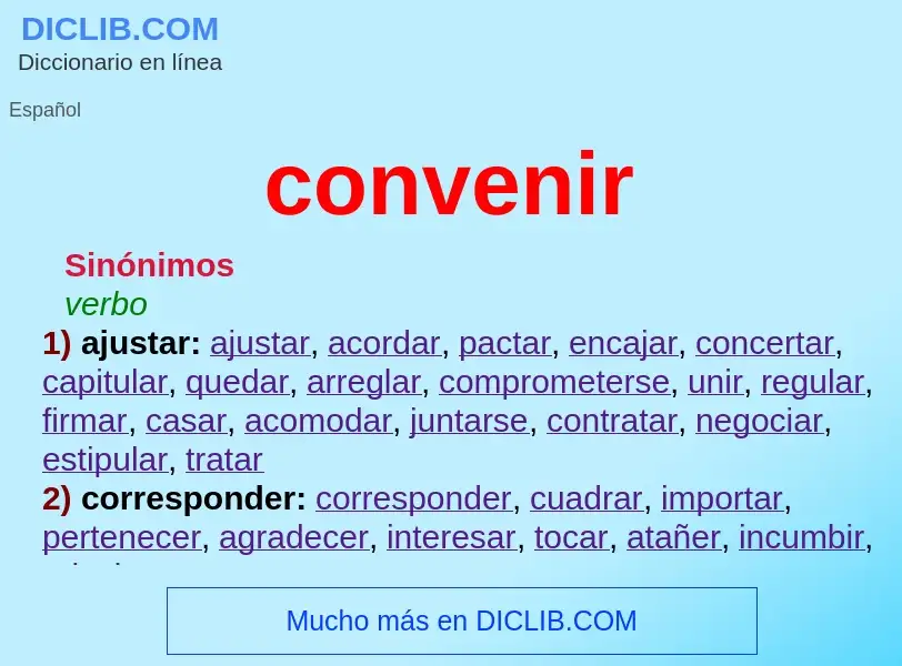 Wat is convenir - definition