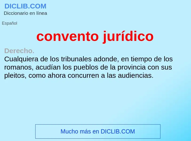 What is convento jurídico - definition