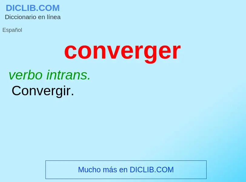 What is converger - definition