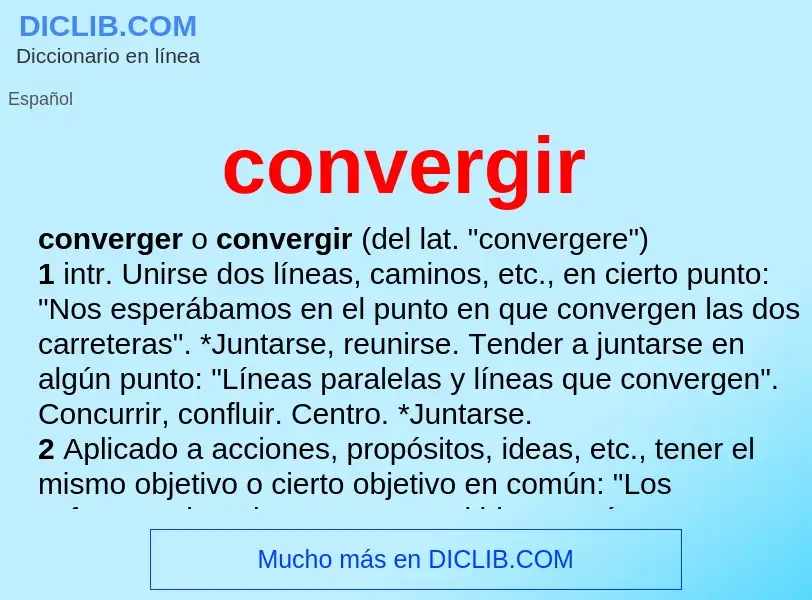 Wat is convergir - definition