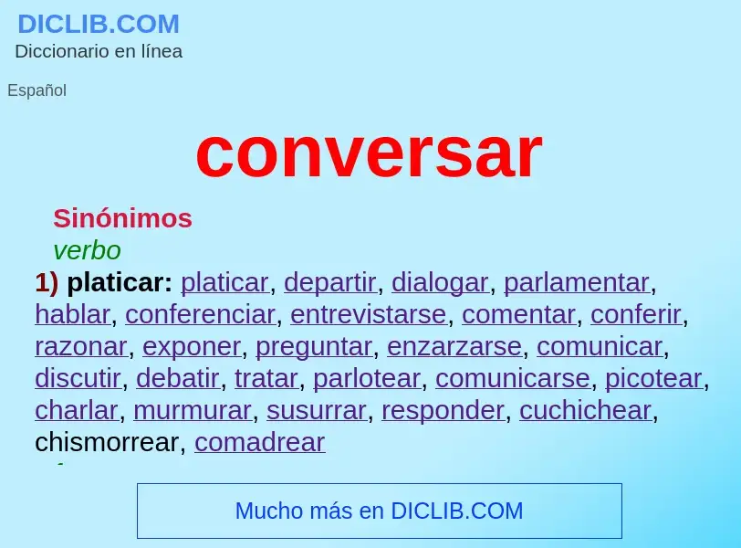 Wat is conversar - definition