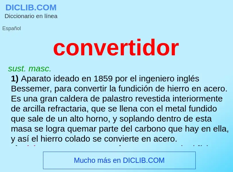 O que é convertidor - definição, significado, conceito