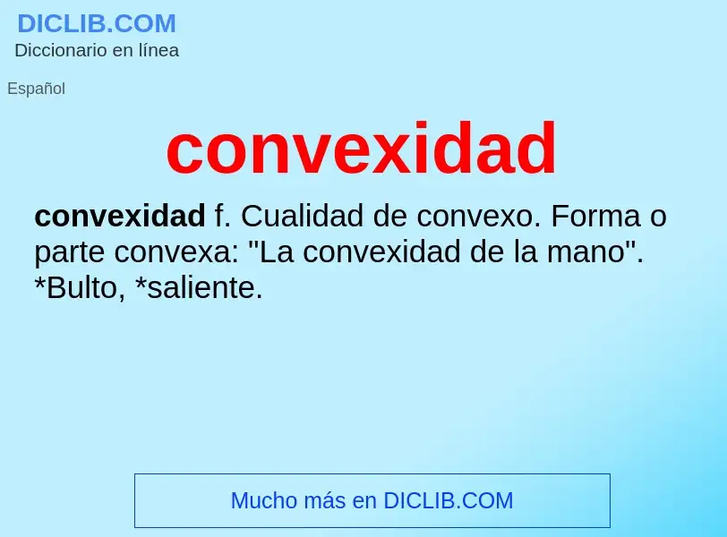 What is convexidad - definition