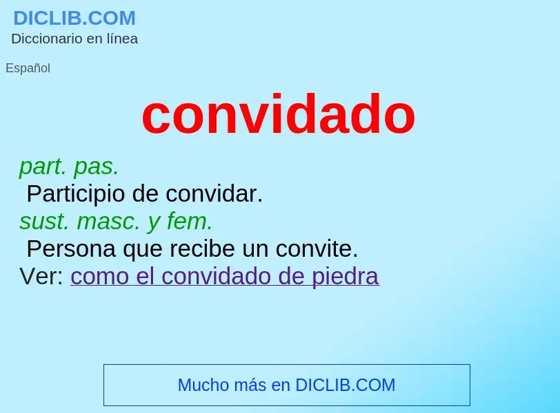 What is convidado - definition