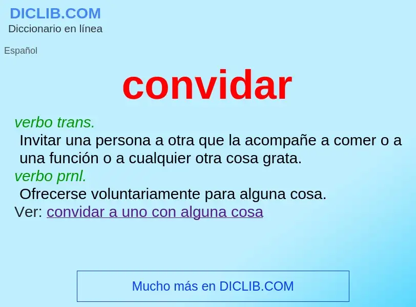 ¿Qué es convidar? - significado y definición