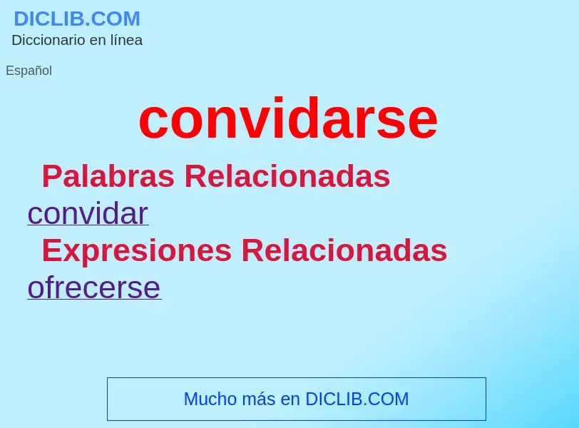 ¿Qué es convidarse? - significado y definición