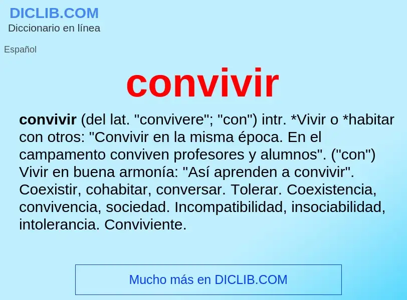 ¿Qué es convivir? - significado y definición