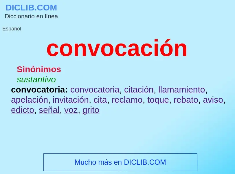 Wat is convocación - definition