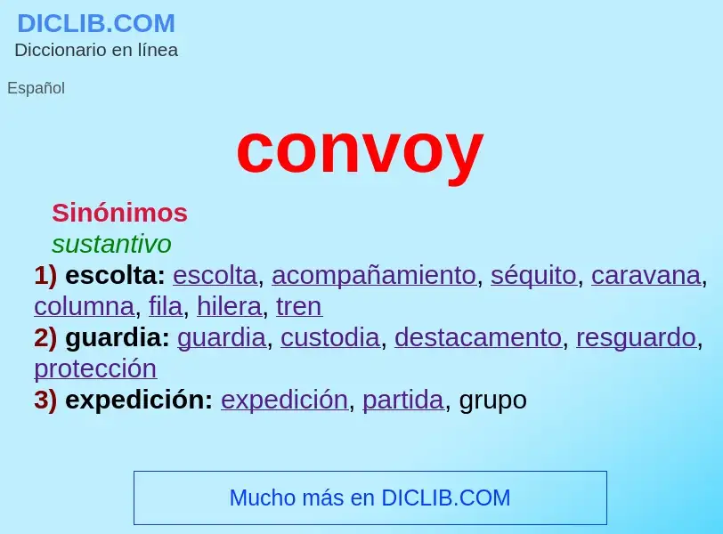 ¿Qué es convoy? - significado y definición