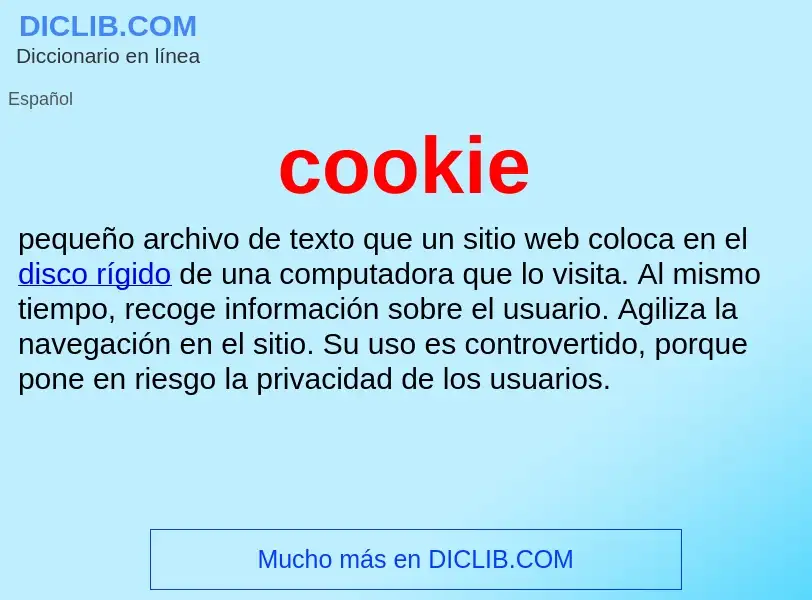 ¿Qué es cookie? - significado y definición