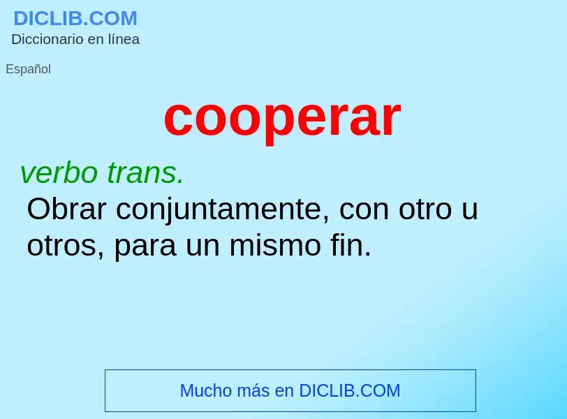 What is cooperar - meaning and definition