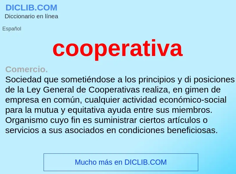 What is cooperativa - meaning and definition