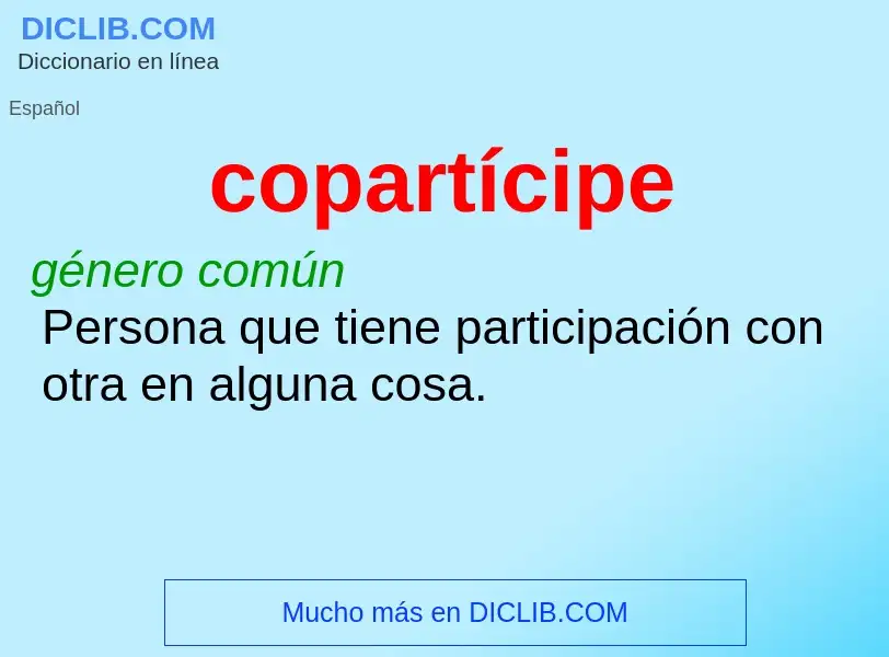 What is copartícipe - definition