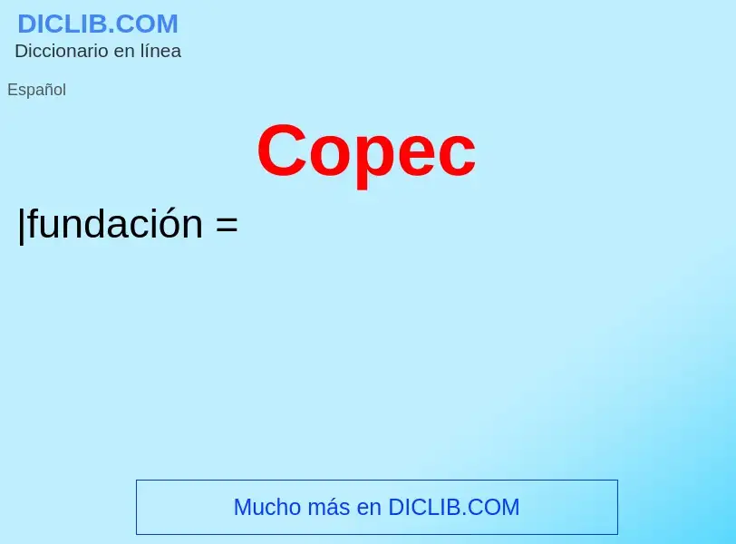 Was ist Copec - Definition