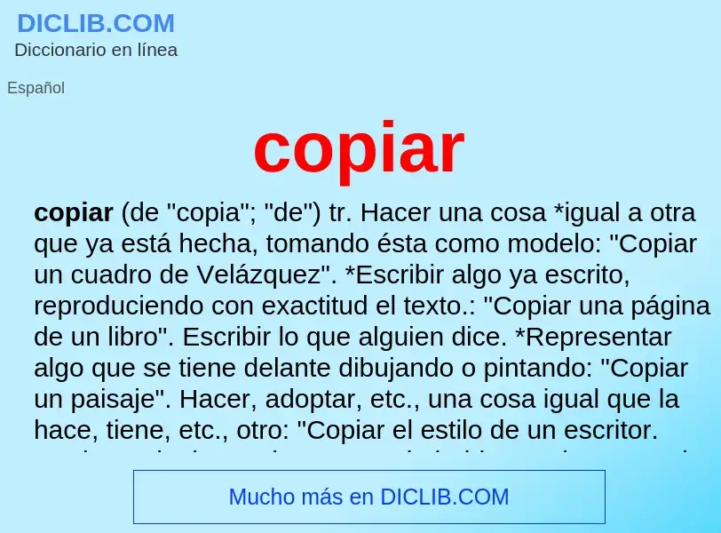 What is copiar - definition