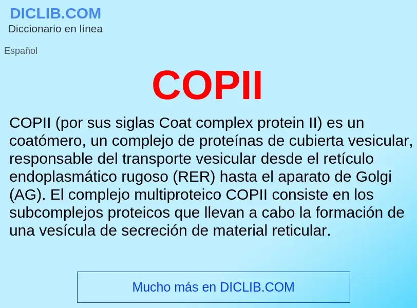 ¿Qué es COPII? - significado y definición